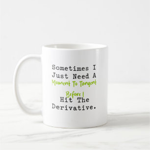 Taza De Café Momento Tangente Antes del Cálculo Derivada