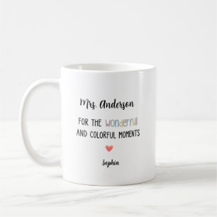 Taza De Café Momentos Coloridos Maravillosos Personalizados Ele
