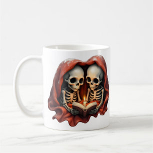 Taza De Café Momentos mágicos de invierno, dos esqueletos