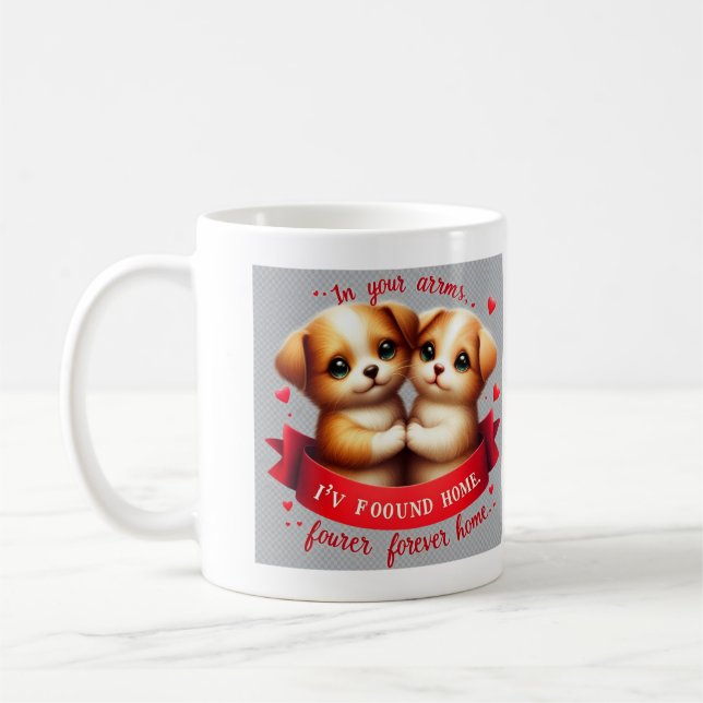 Taza De Café "Momentos perfectos": Mug de la mascota digital Lo (Izquierda)