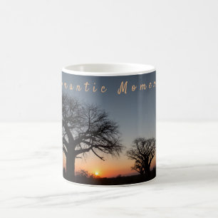 Taza De Café Momentos románticos Sunset Sacred Baobabs foto tex