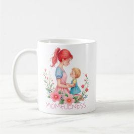 Taza De Café Momfulness Watercolor Mother & Child Art