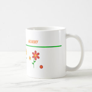 TAZA DE CAFÉ MOMMY FLOWEED MUG PERSONALIZADO