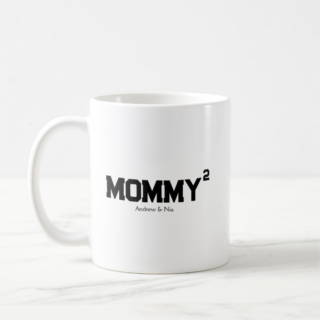 Taza De Café Mommy with custom children name (Izquierda)