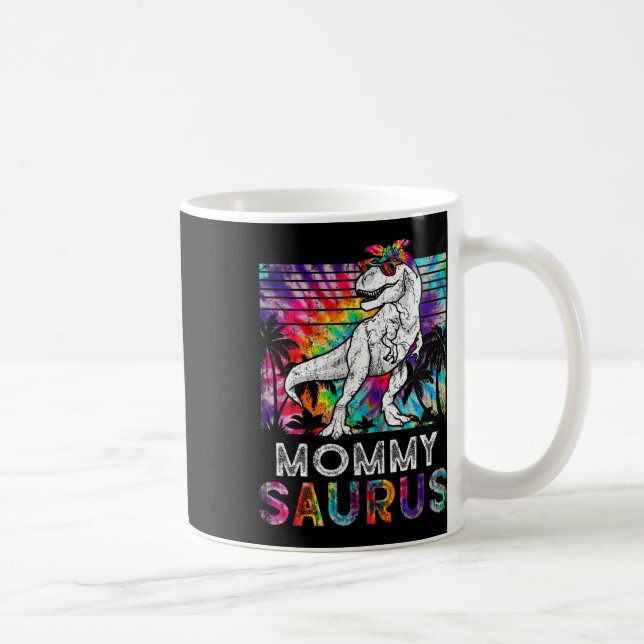 Taza De Café Mommysaurus Dinosaur Mamá Saurus Familia Combinaci (Derecha)