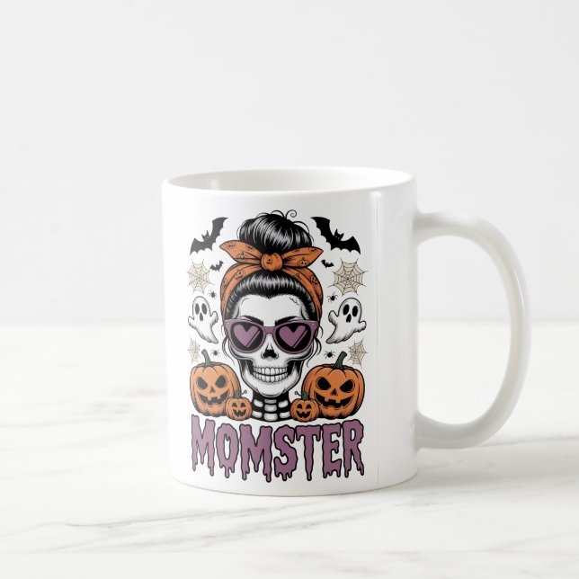 Taza De Café Momster Halloween Mug – Funny Mom Coffee Cup  (Derecha)