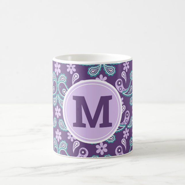 Taza De Café Mona Chic Desgastada Encantadora de flores de colo (Centro)
