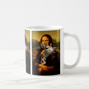 Taza De Café Mona Lisa ama a las jirafas