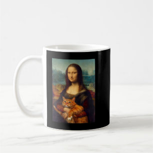 Taza De Café Mona Lisa + Camiseta para camisetas Cat