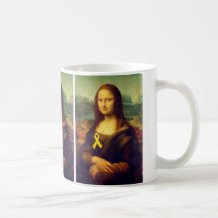Taza De Café Mona Lisa Con Cinta Amarilla
