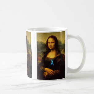 Taza De Café Mona Lisa Con Cinta Azul