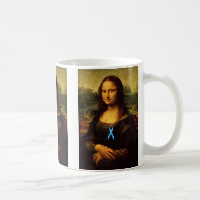 Taza De Café Mona Lisa Con Cinta Azul (Derecha)