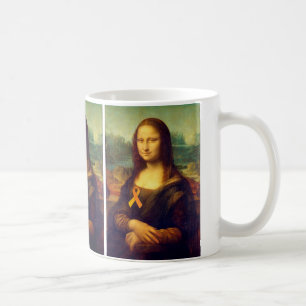 Taza De Café Mona Lisa Con Cinta Naranja