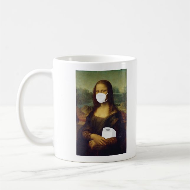 Taza De Café Mona Lisa de Cuarentena (Izquierda)