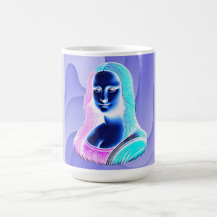 Taza De Café Mona Lisa de neón