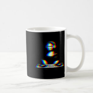 Taza De Café Mona Lisa Divertida Dj Varwave Techno Rave Edm Mús