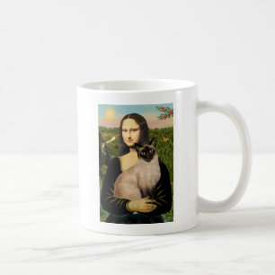 Taza De Café Mona Lisa - gato siamés de punto de foca