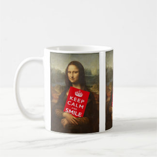 Taza De Café Mona Lisa Keep Calm And Smile