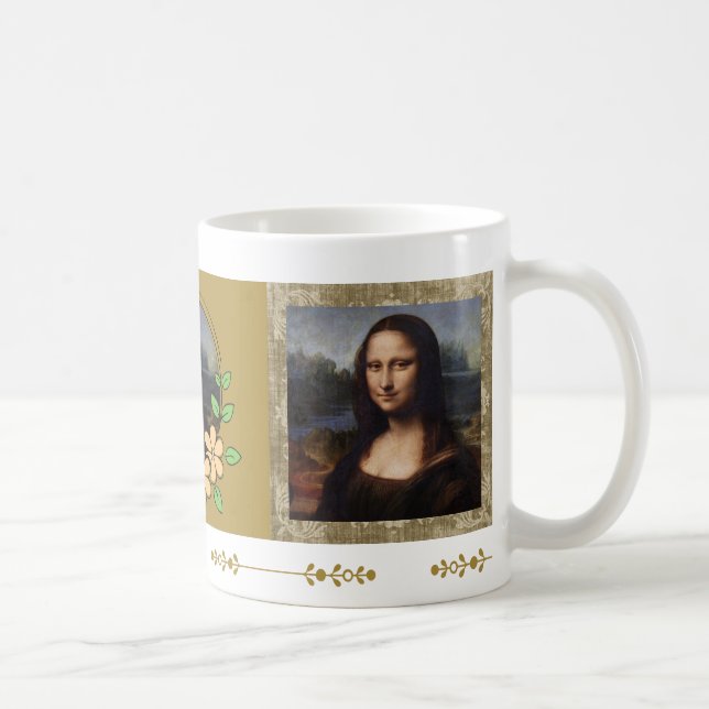 Taza De Café Mona Lisa, Leonardo da Vinci, Canvas (Derecha)