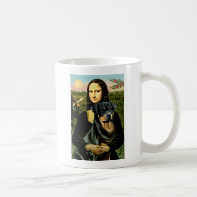 Taza De Café Mona Lisa - Rottweiler (#3) (Derecha)
