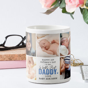 Taza De Café Mona 'Mejor Papá del Mundo' 1er Día del Padre Azul