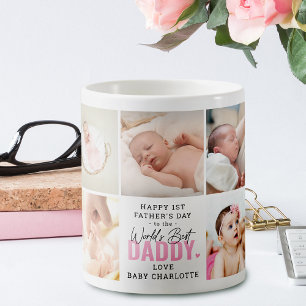 Taza De Café Mona 'Mejor Papá del Mundo' 1er Día del Padre Rosa