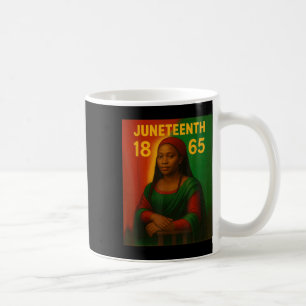 Taza De Café Mona Negra Lisa Gráfica Afroamericana Junio