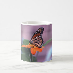 Taza De Café Monarca sobre el girasol mexicano