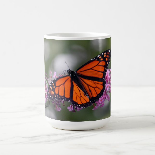 Taza De Café Monarch Naranja Butterfly Floral (Centro)