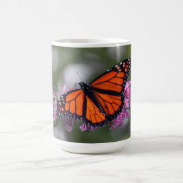 Taza De Café Monarch Naranja Butterfly Floral