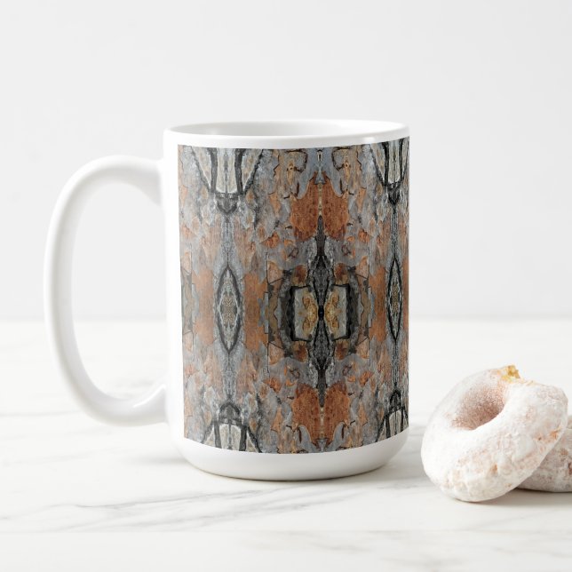 Taza De Café Monarch Tree Bark Patterned (Con donut)