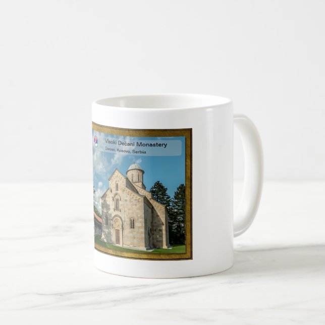 Taza De Café MONASTERIOS SERBIOS - Monasterio Visoki Dečani (Anverso derecho)