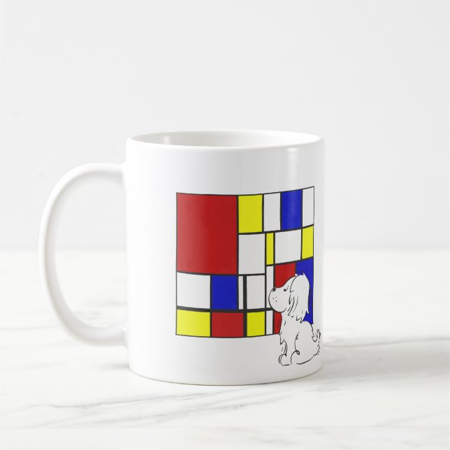 Taza De Café Mondrian Inspired Chamomile (Izquierda)
