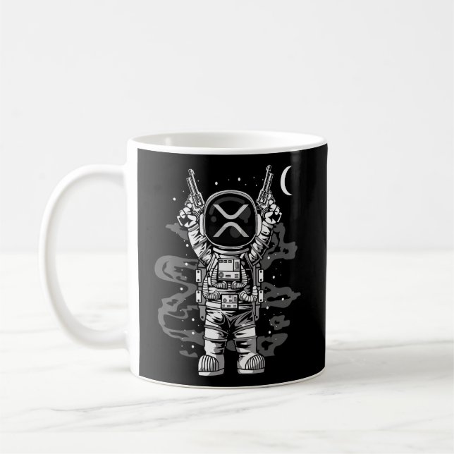 Taza De Café Moneda De Astronauta Ruptura Xrp A La Ficha Cripti (Izquierda)