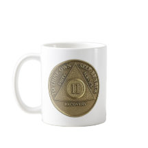 Moneda de Medalla de 2 Años Sobrio Feliz Aniversar