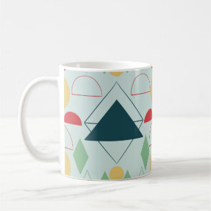 Taza De Café Moneda Geométrica Mod Mid Century
