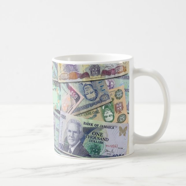 Taza De Café Moneda jamaicana - billetes de banco (Derecha)