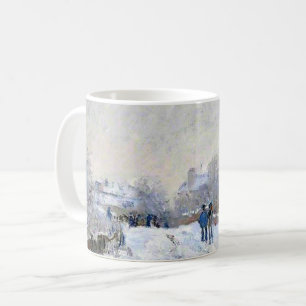 Taza De Café Monet - Escena de nieve en Argenteuil