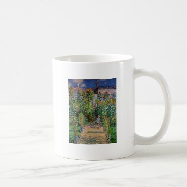 Taza De Café Monet Garden Vetheuil Impresionim Pintura (Derecha)