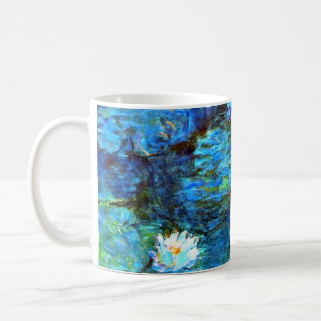 Taza De Café Monet - Lilis de agua, azul (Izquierda)