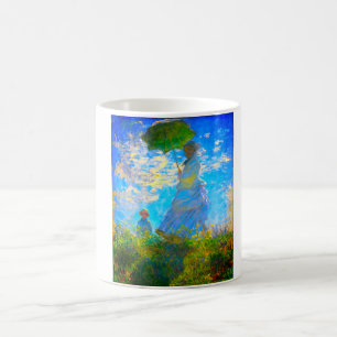 Taza De Café Monet Woman con una sombrilla