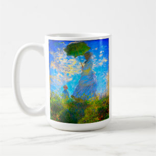 Taza De Café Monet Woman con una sombrilla