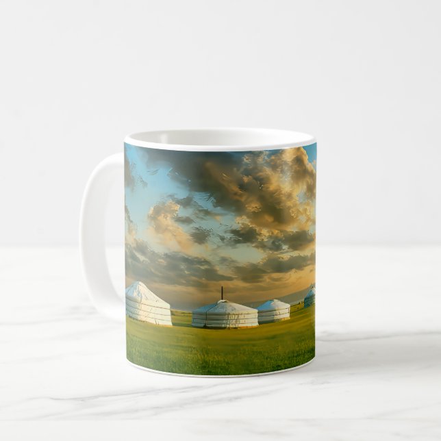 Taza De Café Mongolian Yurt Travel  (Anverso izquierdo)