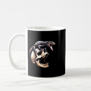 Taza De Café Monitor Mascota de cráneo Lizard Reptile Skull Amo