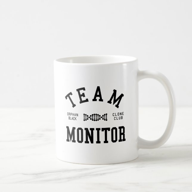 Taza De Café Monitor negro huérfano del equipo (Derecha)