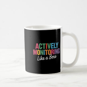 Taza De Café Monitoreo Activo Como Un Equipo De Prueba De Estad