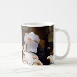 Taza De Café Monja que cuida para un niño enfermo