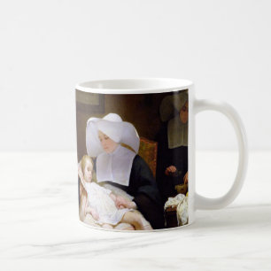 Taza De Café Monja que cuida para un niño enfermo