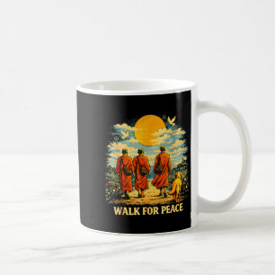Taza De Café Monjes perro puesta de sol viaje espiritual camina