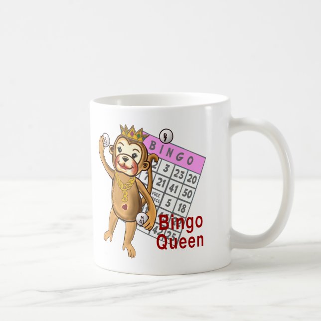 Taza De Café Monkey Bingo Queen Mug (Derecha)